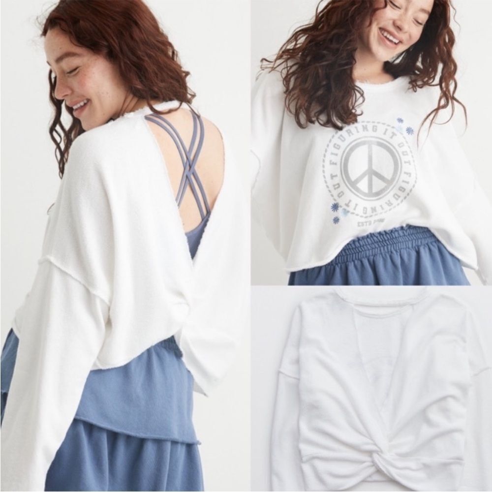 AERIE pullover open back Sz xl NWT